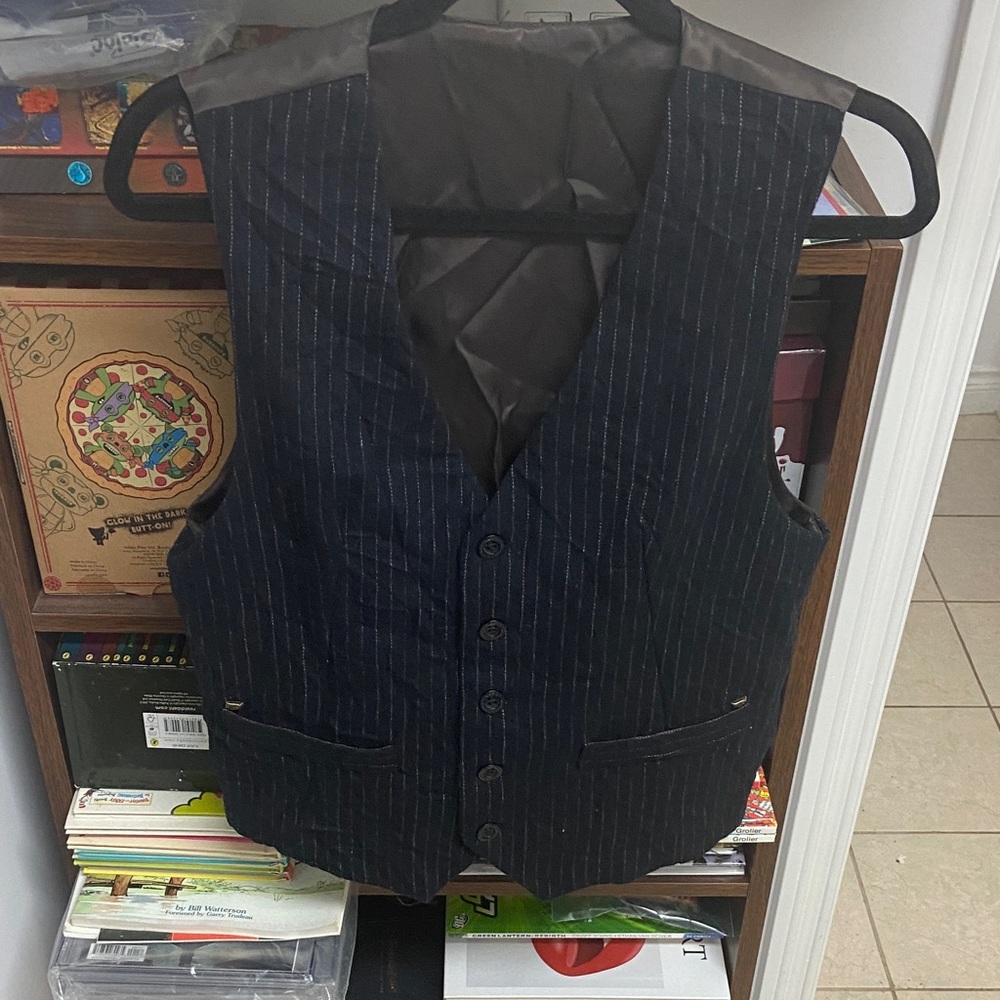 Vintage Energie Black Pinstripe Vest